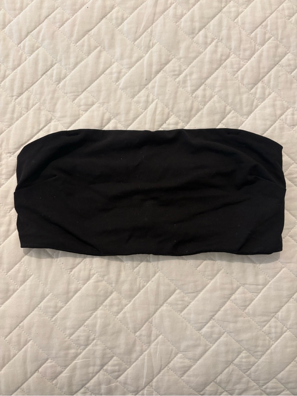 Skin Organic Black Strapless Bandeau Top/Bra, size small NWOT